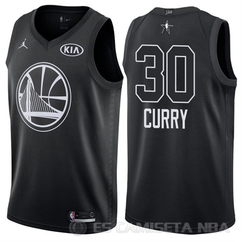 Camiseta Stephen Curry #30 All Star 2018 Warriors Negro - Haga un click en la imagen para cerrar